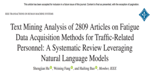 Text Mining Analysis of 2809 Articles on Fatigue Data Acquisition Methods for Trafﬁc-Related Personnel: A Systematic Review Leveraging Natural Language Models