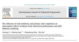 [2026/08/31]The influence of task similarity and primary task complexity on interruption effects: Evidence from behavioral performance and drift diffusion modeling